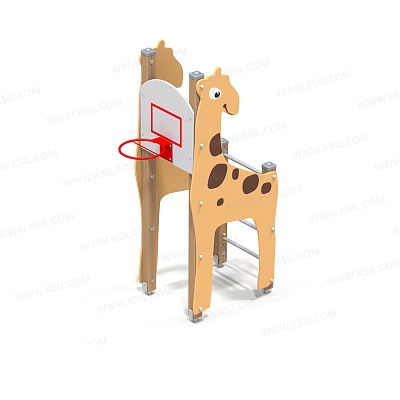 Детский спортивный комплекс «Жираф» с баскетбольным щитом