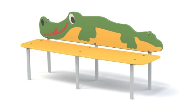 Скамейка со спинкой Крокодил